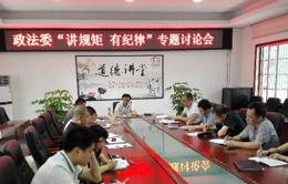 县委政法委开展“讲规矩、有纪律”专题学习讨论